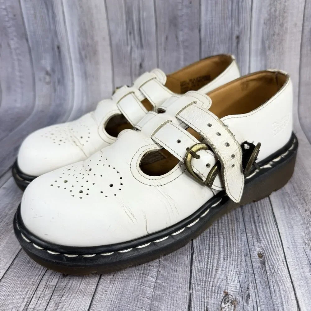 Dr Martens 8065 Mary Jane Leather Shoes Women’s US 5 White